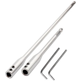 Mesee 2 pieces extra long extension, extension rod drilling, 1/4 inch shank drill extension set for drill extension made of carbon steel for extra deep hole milling and perforations