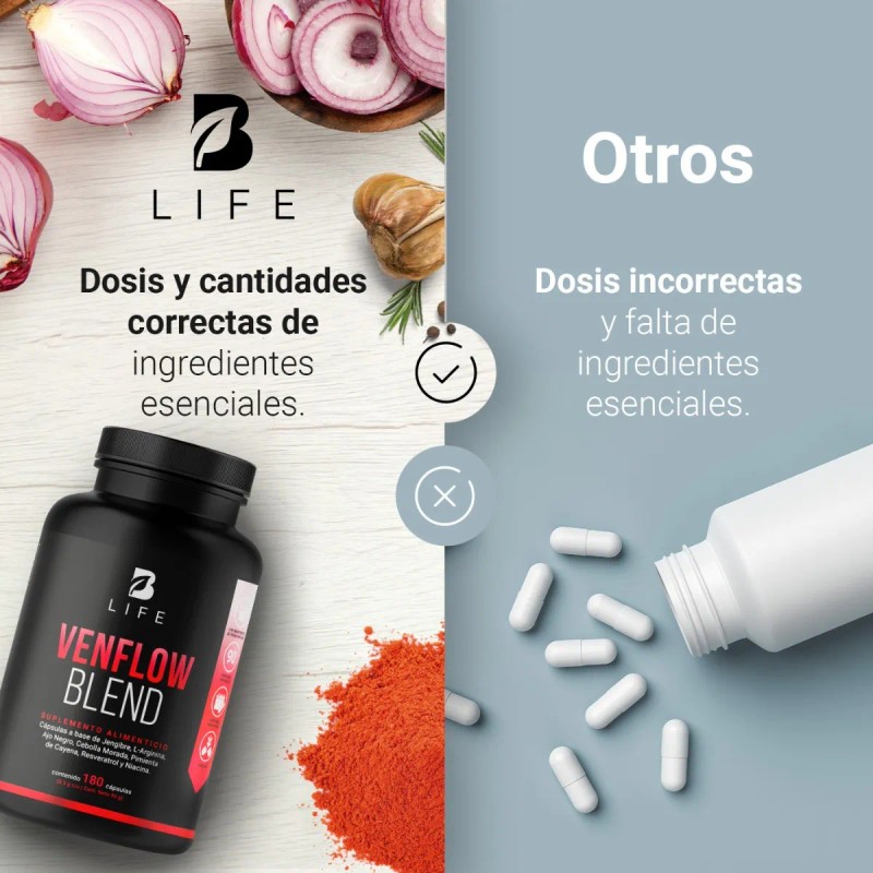 Complejo para la Circulación B Life (180 Cápsulas) 🩸🌿