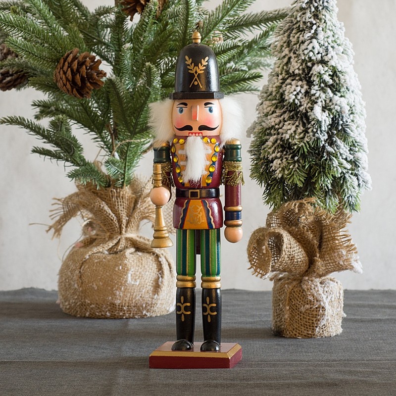 Christmas Wooden Nutcracker Figures 12 inch Nutcracker Ornament Christmas Decorations
