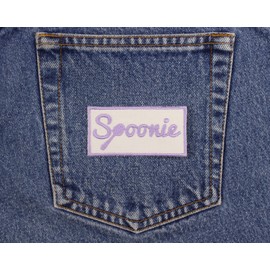 Chronic Illness Spoonie Iron-On Patch - Made in The USA - White, Purple - 3" x 1.5" Rectangle - Fibromyalgia, Arthritis, Crohn's, Chronic Fatigue, Lupus Applique