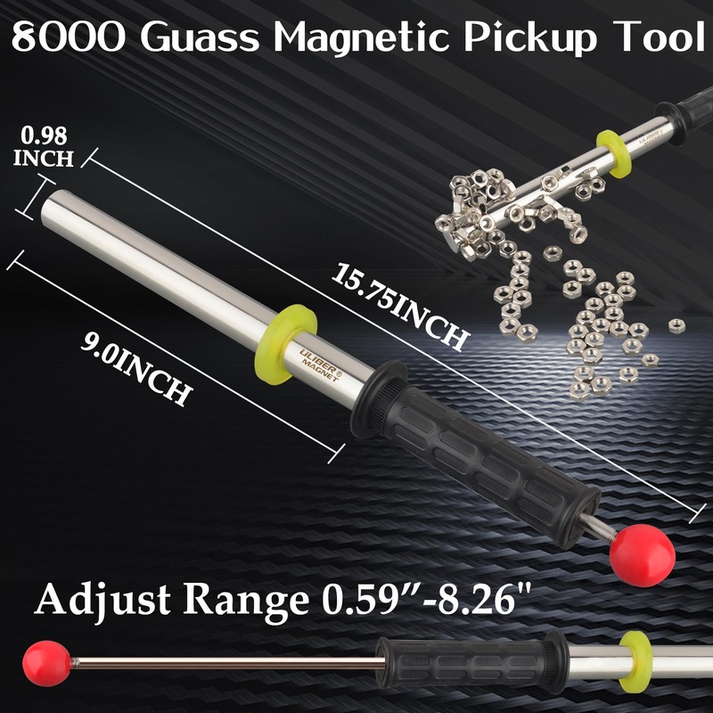 ULIBERMAGNET Magnetic Pickup Lifter, 8000 Gauss Neodymium Magnetic Lift Tool