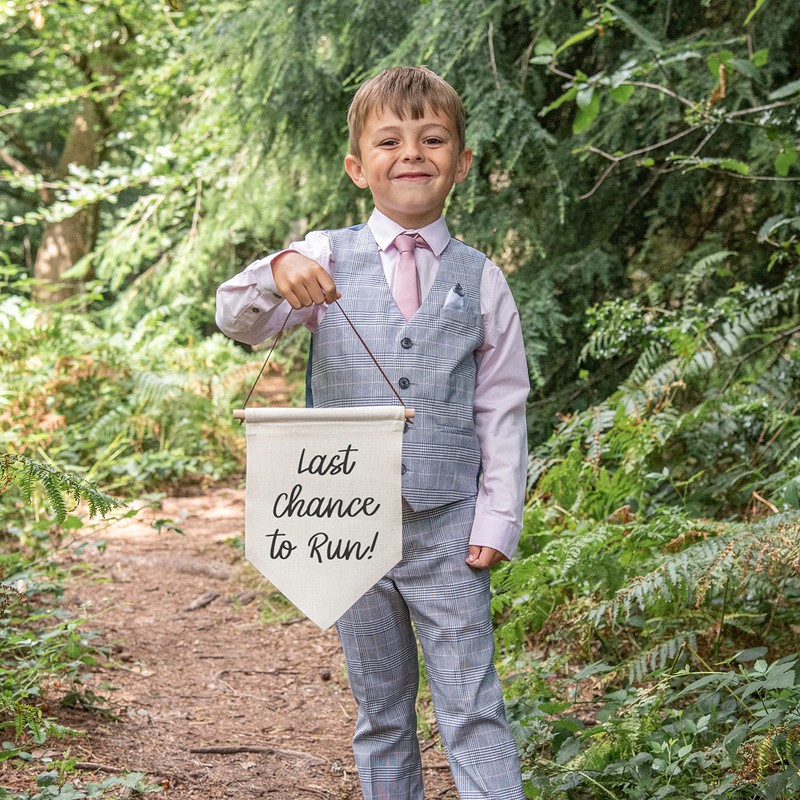 Last chance to run wedding sign | plaque flag banner