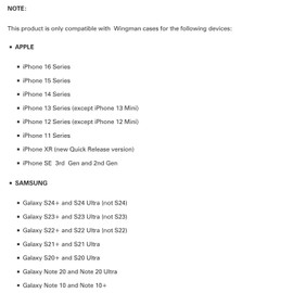 Scooch Wingman Case Replacement Kickstand - Quick Release Pop-Out (Black)