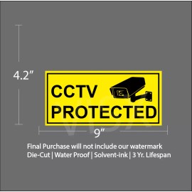 VISX CCTV Protected Sticker Surveillance Security Video Robbery Armed Camera Solicit