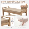 Homaxy 2-Tier Shoe Rack Bench, 28.2 in, Walnut and Light