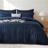 Tifschlaf Double Duvet Cover Set Blue - Satin Stripe Double