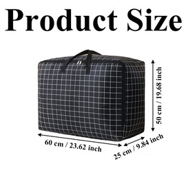 Large Laundry Bags Large Storage Bag Moving Bag with Zips Oxford Cloth Duvet Storage Bag for Clothes Bedding Duvet Quilt Blankets Waterproof Moving Totes