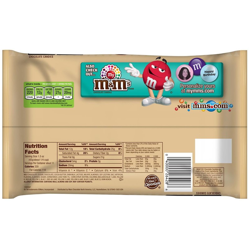 M&M's Almond Chocolate Candy 15.9-Ounce Bag (Pack of 4)