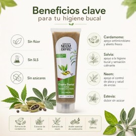 Crema Dental Natural Libre Fluor Artesanal Gluten Sulfatos Sls Parabenos Petrolatos Triclosan Azucar Bienestar Neem Erfre Cardamomo Paq