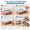 2-Pack Transparent Pencil Boxes for Art & School Supplies –