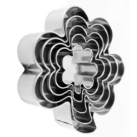 5 Piece Clover Cookie Cutter Set - 1.57”，2.17” ，2.75”，3.35”，3.93” - St. Patrick's Day Large Four Leaf Clover Cookie Cutters