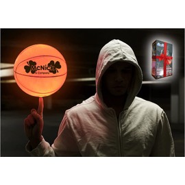 MCNICK & COMPANY LED Glow in The Dark Basketball - 29.5 Glow Basketball, Lighted Basketball Batteries Preinstalled - Lite Up Basketball for Kids - Glowing Basketball with Light Inside