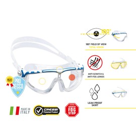 Cressi Skylight, Clear-White/Pink, Clear Lens