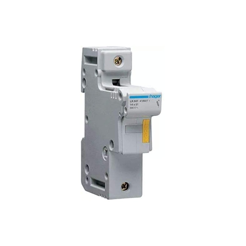 Hager LR601 - Fuse Holder 14x51 50A 1 Pin White