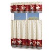MarCielo 3 Piece Printed Floral Kitchen/Cafe Curtain with Swag and Tier Window Curtain Set, Chef