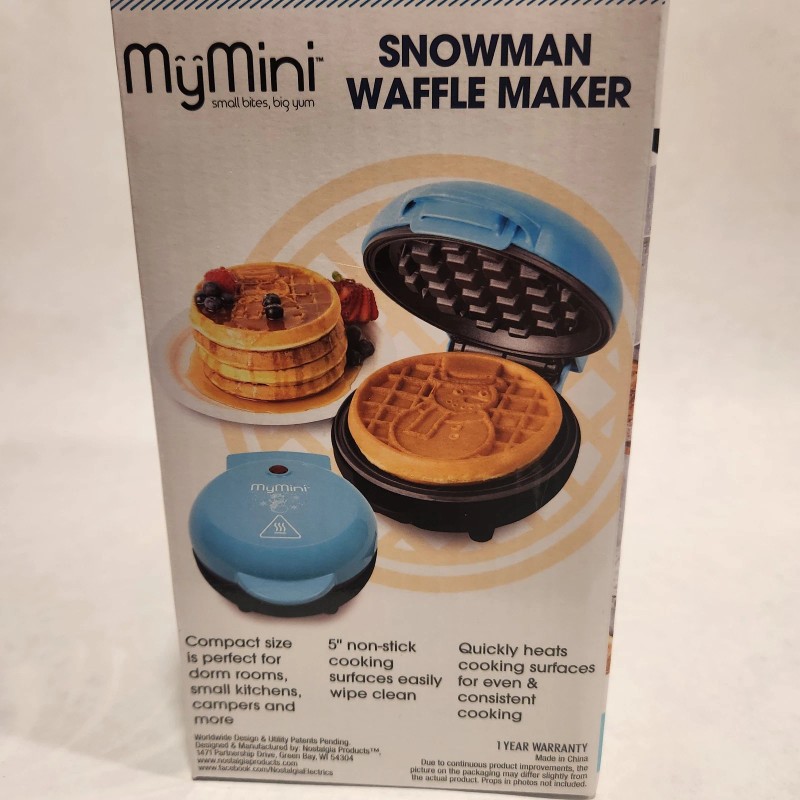 My Mini Waffle Maker New! Limited Edition Snowman. 5” Plate