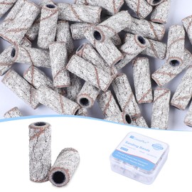 GazePlus 50 Pcs 3.1mm Small Sanding Bands for Nail Drills White Disposable Small Sanding Bands 100 Grit Nail Sanding Bands for Nail Drill Set Acrylic Nail Gel Manicure & Pedicure