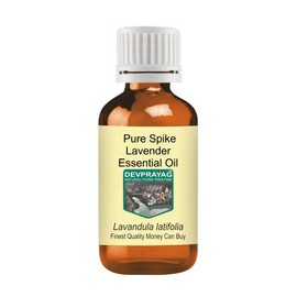 Devprayag Pure Spike Lavender Essential Oil (Lavandula latifolia) Natural Therapeutic Grade Steam Distilled 100ml (3.38 oz)