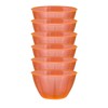Party Essentials Hard Plastic 24-Ounce Small Serving Bowls, Neon Orange,