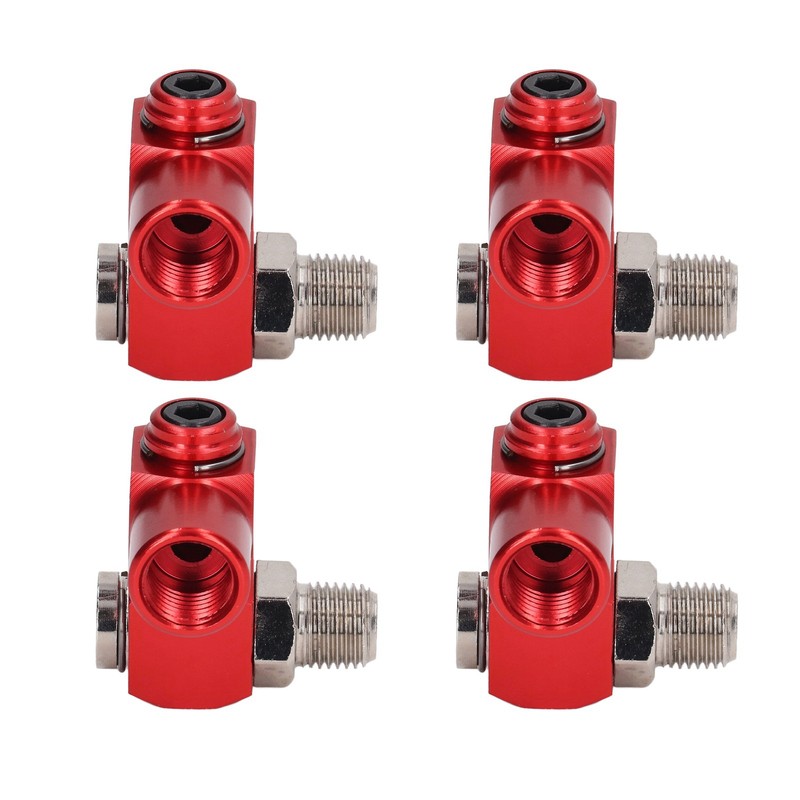 4Pcs 360 Degree Air Hose Connector 1/4in NPT Thread Industrial