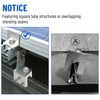 Racewill 6PCS Standing Seam Roof Clamps, Metal Roof Fixing Clamps,