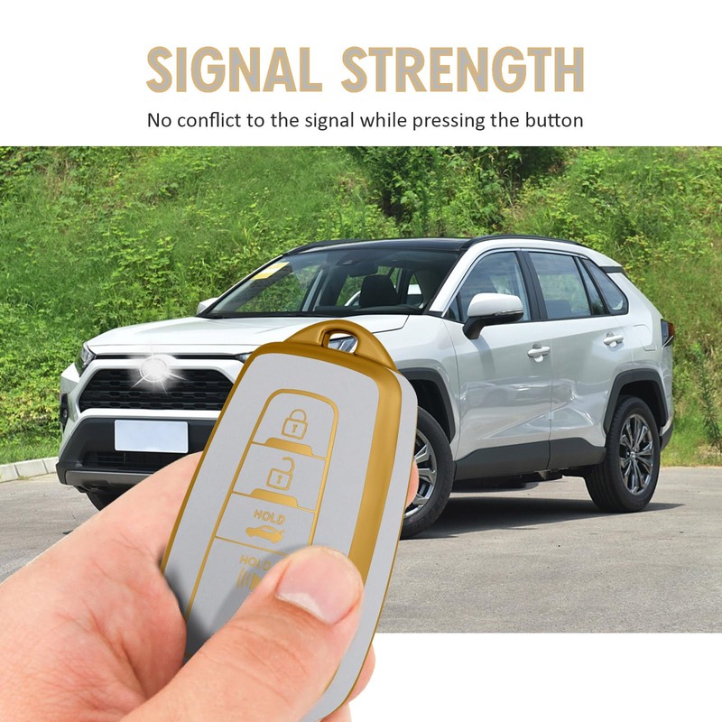 WORCAS Smart 4 Button Key Fob Cover Case Compatible with
