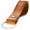 ELBERCRAFT® Pure Leather Keyring without Logo Lanyard, Brown with grain,