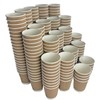 KRUCHI 250 X 12oz Disposable Kraft Ripple Paper Cups for