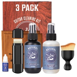 Deviser Guitar Cleaner Spray,All IN ONE Kit 4 OZ,fretboard Lemon oil,Polish,Guitar String-cleaner,Cleaning Brush,Cleaning cloth for guitar cleaning and maintenance