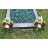 Kukooka Artificial Grave Flowers in Pots, Artificial Rose Lily Daisy