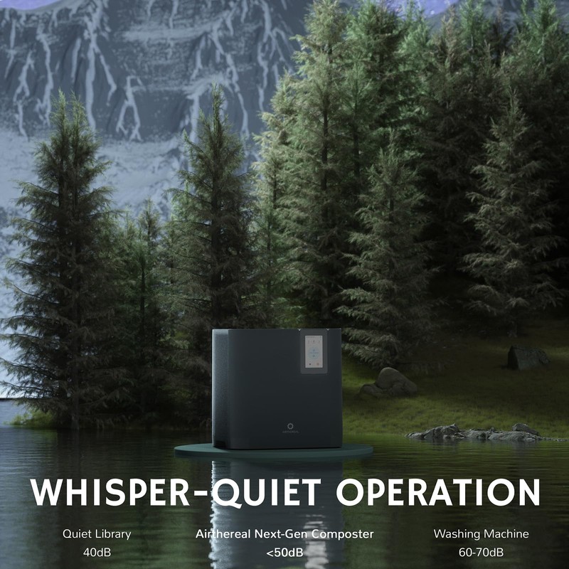 Airthereal Replacement Bucket for R800 Revive Electric Kitchen Composter, Black