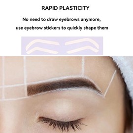 36 Pcs Disposable Eyebrow Tape Stencil, Brow Stickers Strips Stencils Sticker Tapes Auxiliary Airbrush Stencil Women Eyebrows Tint Mapping Templates Easy Design Tinting Shaping Border Positioning