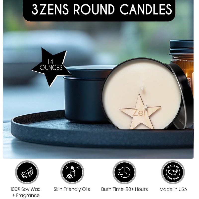 3Zens Blueberry Fields Candle for Women & Men — Scented