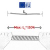 Elastic Bungee Cord with Steel Hooks, 150cm, 120% Stretch, Ideal