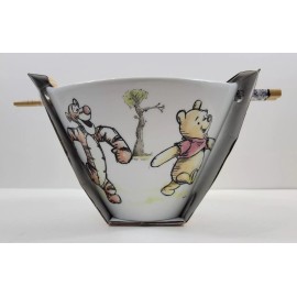Zrike Brands Winnie The Pooh & Friends 100 Acre Woods Noodle Bowl with Chopsticks
