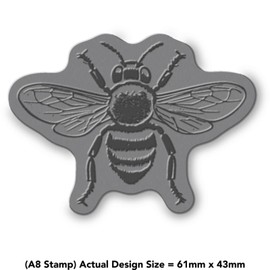 'Bee' Rubber Stamp - Unmounted Design for Crafting & Scrapbooking, A8 (RS00050870)