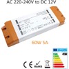 LED Transformer 12 V 60 W 5 A Power Supply,