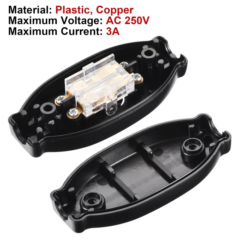 sourcing map Waterproof Appliance Switch, AC 250V 3A ON/Off Inline