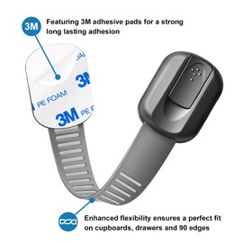 Norjews 8 Pack Cabinet Locks Baby Proofing, Child Safety Cupboard Locks, Child Safety Straps for Cabinets Drawers Toilet Fridge, Adjustable with No Trapped Fingers Easy to Install - Black