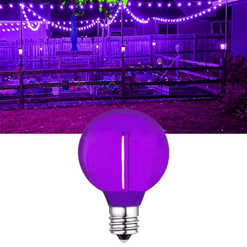 LRSUEYSKIN G40 Purple LED Replacement Bulb 1W Light Bulbs Shatterproof