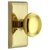 Providence Door Set with Round Brass Knobs Privacy in Polished