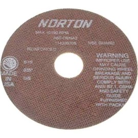 Norton 66252835055 Cutoff Wheel: 6" x 0.035" x 1-1/4" Hole, 60 Grit Al-Oxide
