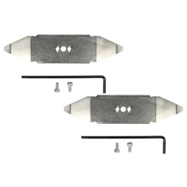 vhbw 2 x Replacement Blades Compatible with Robomow RX12U, RT700 PL, RT700, RT300 PL Lawnmower - Replacement Blade Silver, Stainless Steel