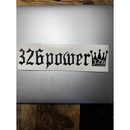 326Power die cut decal sticker black 326 power