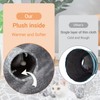 LUCKITTY Geometric Straight Cat Tunnel with Plush Inside,Cats Toys Collapsible