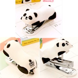 Cute Panda Mini Desktop Stapler, Home Stapler with 1000 Staples