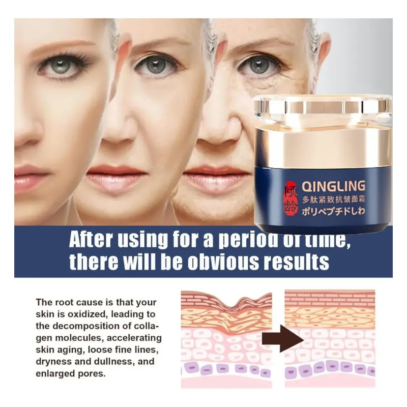 F@ Crema Facial Antiarrugas Qingling 50 G Todo Tipo De