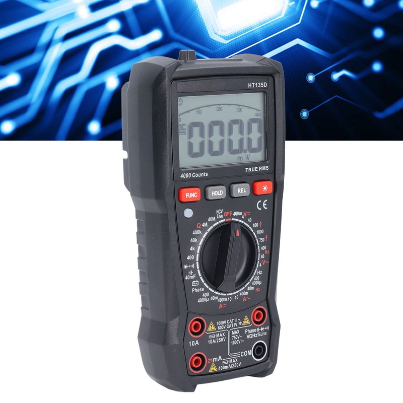 HT135D Digital Multimeter 4000 Counts Electrical Tester for AC DC