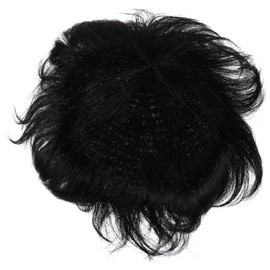 FOMIYES 3pcs Male Frontal Hair Piece for Men True Hair Wig Patch Clips Overhead Replacement Block