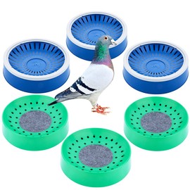 VTurboWay 6 Pack Plastic Pigeon Nest Small Bird Nesting Bowls Quails Breeding Hatching Nest (Blue and Green)